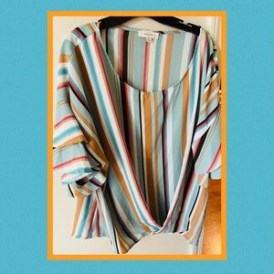 Umgee Women’s Striped Shirt Size 1X Plus NWOT